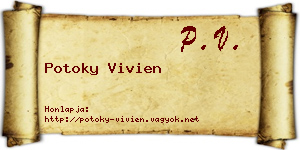 Potoky Vivien névjegykártya